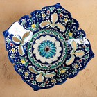 Фруктовница Риштанская Керамика "Узоры", 25 см, синяя - фото 4337850