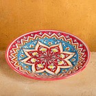 Тарелка Риштанская Керамика "Цветы",  23 см, красный - фото 318700189
