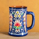Кружка Риштанская Керамика "Цветы", 500 мл, синий - фото 9458243