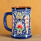 Кружка узбекская Риштанская Керамика «Цветы», 500 мл, синий - Фото 2