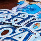 Плакат фигурный  "С Новым Годом!" Снегурочка, Дед Мороз, 43 х 36 см - Фото 2
