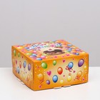 Коробка для торта "Happy Birthday", 24 х 24 х 12 см, 1,5 кг - фото 318700435
