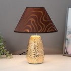 Лампа настольная E27, 40 Вт, золото, 25×25×33 см  (артикул 7486424)  большой выбор товаров оптом и в розницу по низким ценам с доставкой