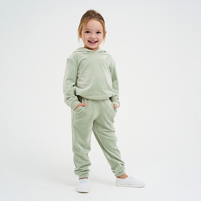 Костюм детский (толстовка, брюки) KAFTAN "Basic line" р.30 (98-104), зеленый