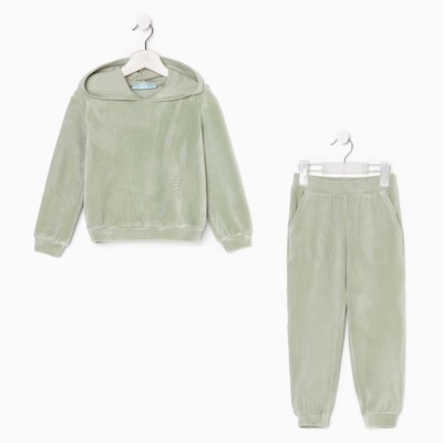 Костюм детский (толстовка, брюки) KAFTAN: Soft plushy, размер 30 (98-104 см), зелёный