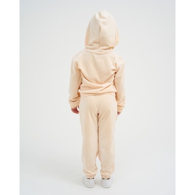 Костюм детский (толстовка, брюки) KAFTAN: Soft plushy, размер 30 (98-104), цвет молочный