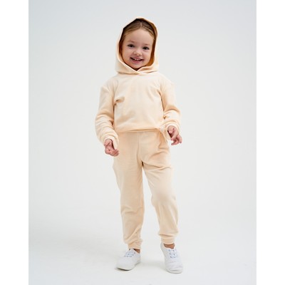 Костюм детский (толстовка, брюки) KAFTAN: Soft plushy, размер 30 (98-104), цвет молочный