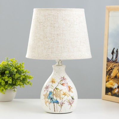 Настольная лампа RISALUX 16812/1, E14, 40 Вт, белый, высота 31 см