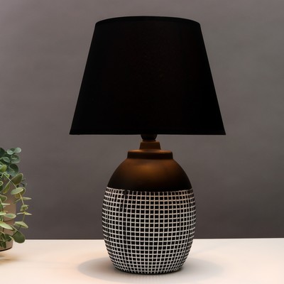 Лампа настольная RISALUX 16772/1BK, E14, 40 Вт, чёрная, 13.5×13.5×39 см