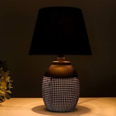 Лампа настольная RISALUX 16772/1BK, E14, 40 Вт, чёрная, 13.5×13.5×39 см