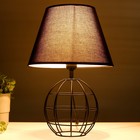 Настольная лампа 16784/1 E27 40 Вт черный 18×18×40.5 см RISALUX - Фото 3