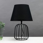 Настольная лампа 16787/1 E27 40 Вт черный 16×16×38.5 см RISALUX - Фото 1