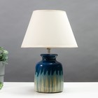 Настольная лампа 16801/1BL E14 40Вт бело-синий 25x25x35 см - фото 2964508