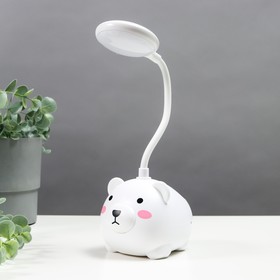 Настольная лампа 16806/1WT LED 5Вт USB белый 9х12х34 см 7092494
