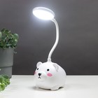 Настольная лампа 16806/1WT LED 5Вт USB белый 9х12х34 см - фото 45922632