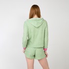 Пижама женская (толстовка, шорты), мята, размер 42 - фото 49176059