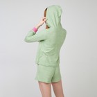 Пижама женская (толстовка, шорты), мята, размер 42 - фото 49176061