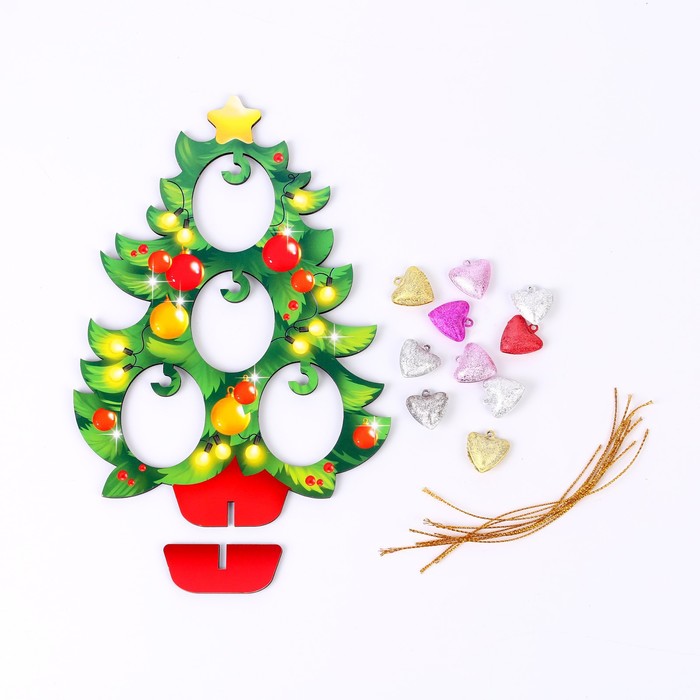 Новогодняя настольная игра «Новый год! Нарядная ёлочка со Снегурочкой» с бубенчиками - фото 1907327835