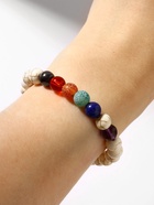 Браслет из бусин «Чакры. Планеты и Инь-ян», d=7 см, разноцветный, белый с чернёным серебром - Фото 2