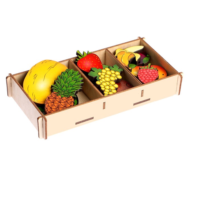 Набор «Фрукты на магнитах» в коробке, 15 деталей - Фото 1