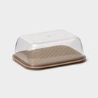 Маслёнка двухсторонняя STOCKHOLM, пластик, 14.5×11×5.5 см, шоколадная, мокко - Фото 2