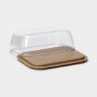 Маслёнка двухсторонняя STOCKHOLM, пластик, 14.5×11×5.5 см, шоколадная, мокко - Фото 3