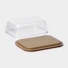 Маслёнка двухсторонняя STOCKHOLM, пластик, 14.5×11×5.5 см, шоколадная, мокко - Фото 4