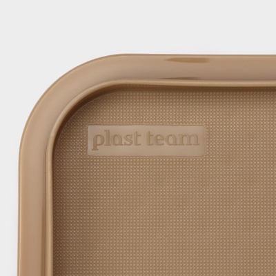 Маслёнка двухсторонняя STOCKHOLM, пластик, 14.5×11×5.5 см, шоколадная, мокко