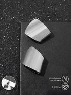 Серьги металл «Геометрия» заворот, цвет серебро - Фото 6