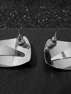 Серьги металл «Геометрия» заворот, цвет серебро - Фото 7