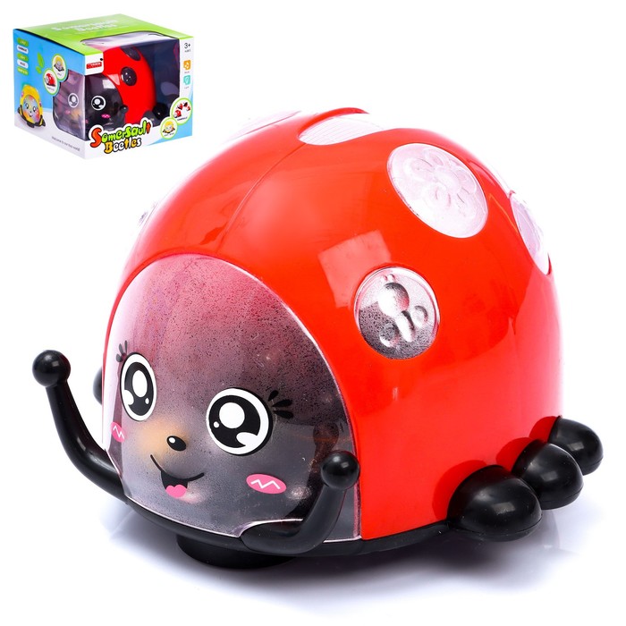 Игрушка музыкальная «Божья коровка», кувыркается, световые и звуковые эффекты, МИКС - Фото 1