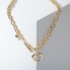 Кулон «Цепь» сердце из коры, цвет золото, 46 см - Фото 2