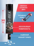 Самокат-снегокат 2 в 1 GRAFFITI T-Rex - Фото 2