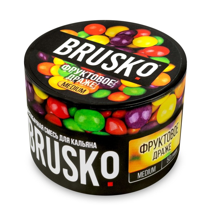 

Бестабачная никотиновая смесь для кальяна Brusko "Фруктовое драже", 50 г, medium