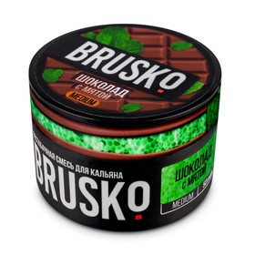 Бестабачная никотиновая смесь для кальяна  Brusko "Шоколад с мятой", 50 г, medium