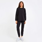 Комплект женский (толстовка, брюки) MINAKU: Home comfort цвет чёрный, р-р 46 - фото 32464268