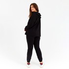Комплект женский (толстовка, брюки) MINAKU: Home comfort цвет чёрный, р-р 50 - Фото 3
