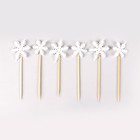 Шпажки для канапе новогодние «Снежинки» набор 6 шт. - Фото 2