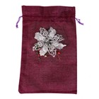 Мешок для подарков, «Цветок», блеск, размер: 19×27 см, МИКС - Фото 2