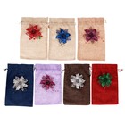 Мешок для подарков, «Цветок», блеск, размер: 19×27 см, МИКС - Фото 3