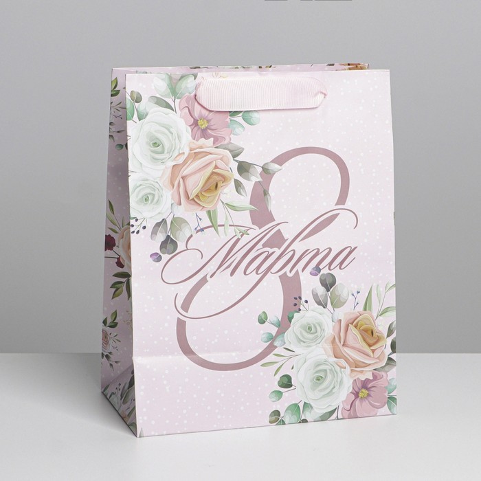 Пакет подарочный ламинированный, упаковка, «Романтика», MS 18 х 23 х 10 см