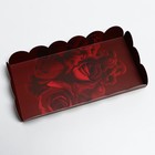 Коробка для печенья, кондитерская упаковка с PVC крышкой, «Розы», 10.5 х 21 х 3 см - Фото 4