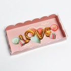 Коробка кондитерская с PVC-крышкой, упаковка, «Воздушная любовь», 10,5 х 21 х 3 см - Фото 2