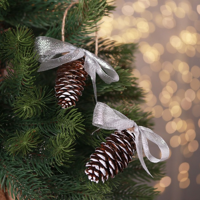 Декоративное украшение с подвеской «Шишки» 2 шт. - Фото 1