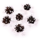 Новогоднее декоративное украшение «Шишка со снежинкой» - Фото 2