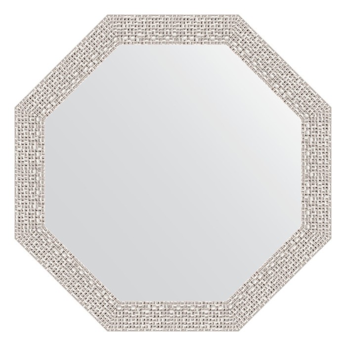 Зеркало в багетной раме, мозаика хром 46 мм, 48,2х48,2 см - Фото 1