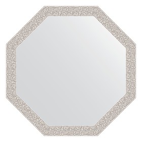 Зеркало в багетной раме, мозаика хром 46 мм, 58,2х58,2 см