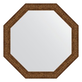 Зеркало в багетной раме, виньетка состаренная бронза 56 мм, 60,4х60,4 см