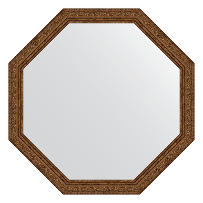Зеркало в багетной раме, виньетка состаренная бронза 56 мм, 70,4х70,4 см
