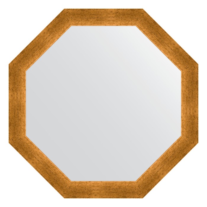 Зеркало в багетной раме, травленое золото 59 мм, 65x65 см